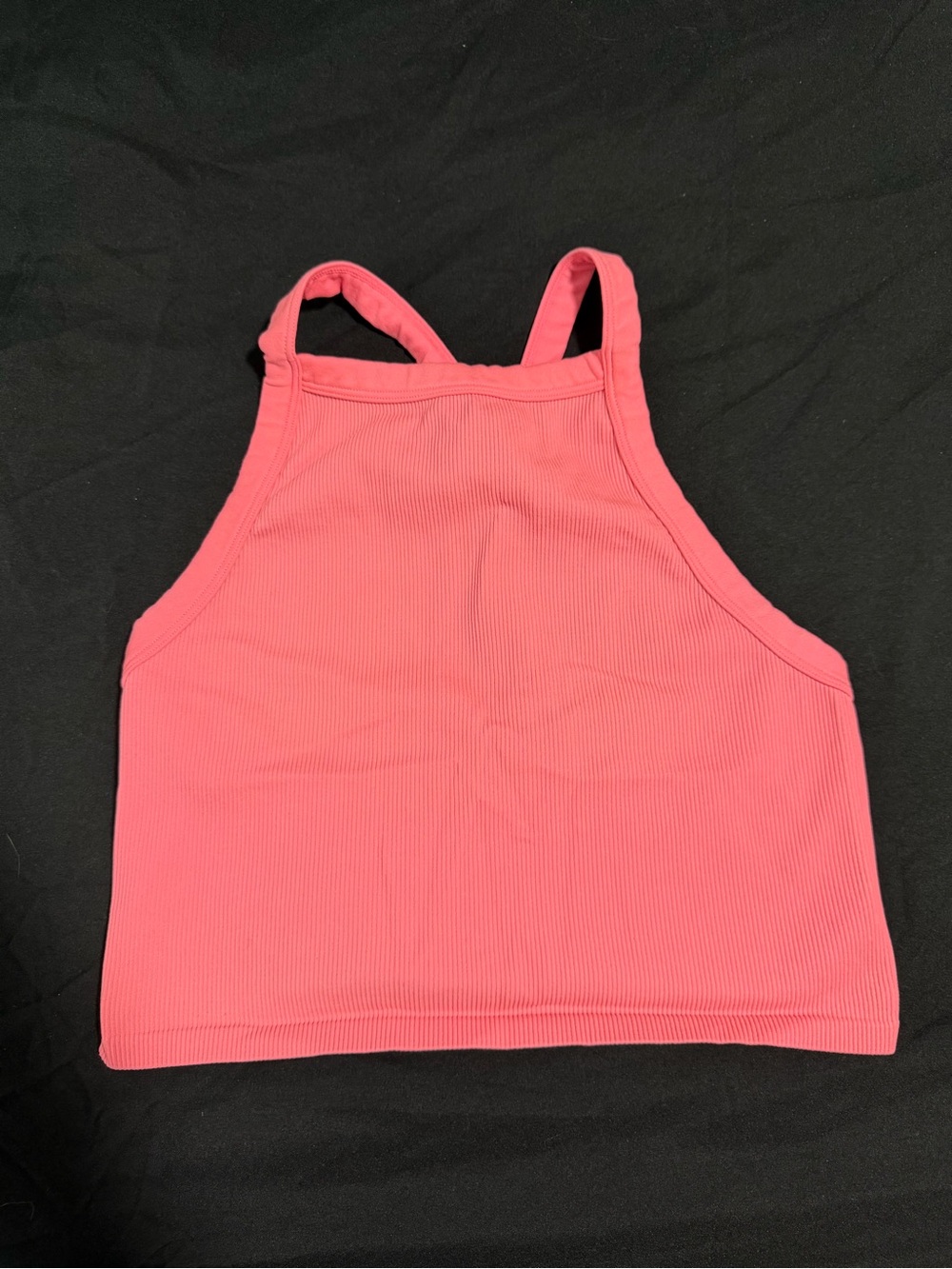 wild fable Neon Pink Ribbed Cropped Tank Top